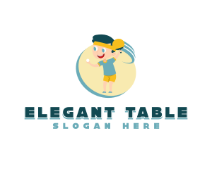 Table Tennis Kid logo design