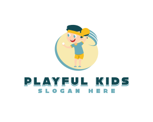 Table Tennis Kid logo design