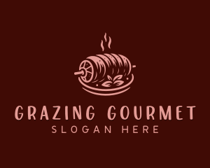 Roast Pork BBQ logo design