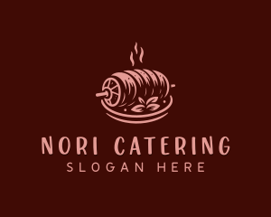 Roast Pork BBQ logo design