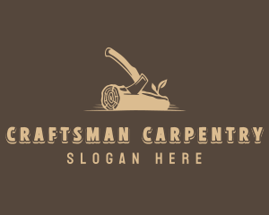 Lumberjack Axe Carpenter logo design