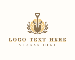 Landscaper Shovel Garden logo