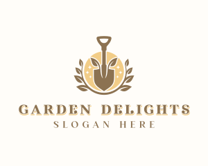 Landscaper Shovel Garden logo design