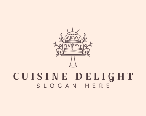 Elegant Cake Baking logo design