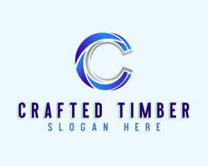 Geometric Business Letter C logo design