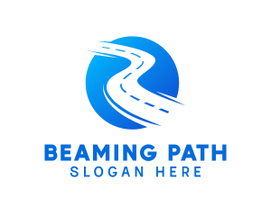 Blue Road Path logo design