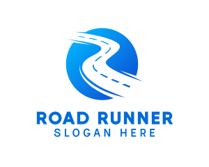 Blue Road Path logo design