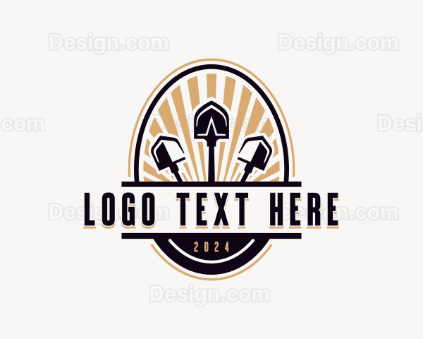 Landscaping Shovel Gardener Logo