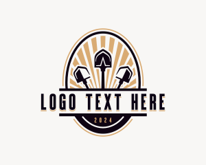 Landscaping Shovel Gardener logo