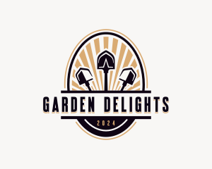 Landscaping Shovel Gardener logo design