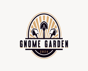 Landscaping Shovel Gardener logo design