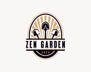 Landscaping Shovel Gardener logo design