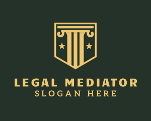 Shield Column Paralegal logo design