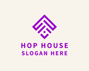 House Diamond Pattern logo design