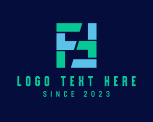 Colorful Geometric Brick logo