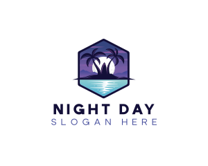 Night Surfing Travel  logo design