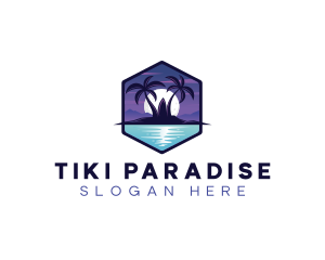 Night Surfing Travel  logo design