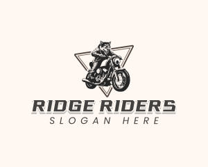 Wolf Motorcycle Rider logo design