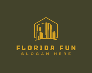 Florida Space Center Building logo design