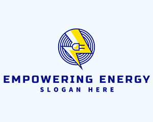 Lightning Plug Energy logo design