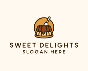 Cute Pudding Dessert logo