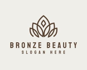 Bronze Lotus Crown logo design