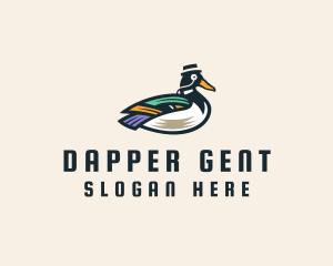 Hipster Dapper Duck logo design