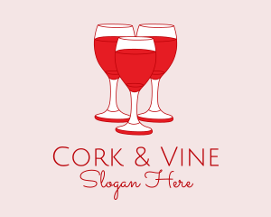 Red Wine Cocktail  logo design