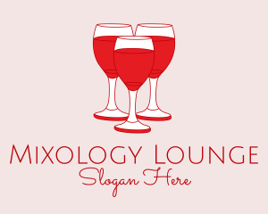 Red Wine Cocktail  logo design