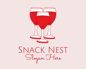 Red Wine Cocktail  logo design