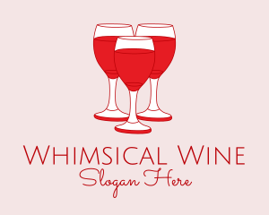 Red Wine Cocktail  logo design