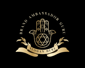 Luxury Hamsa Hand logo design