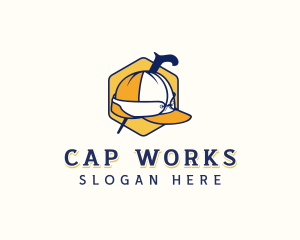 Fashion Cap Walking Stick logo design