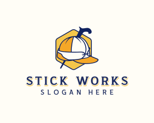 Fashion Cap Walking Stick logo design