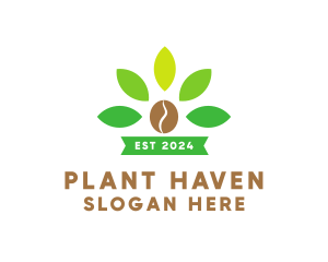 Organic Coffee Plant logo design