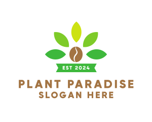 Organic Coffee Plant logo design