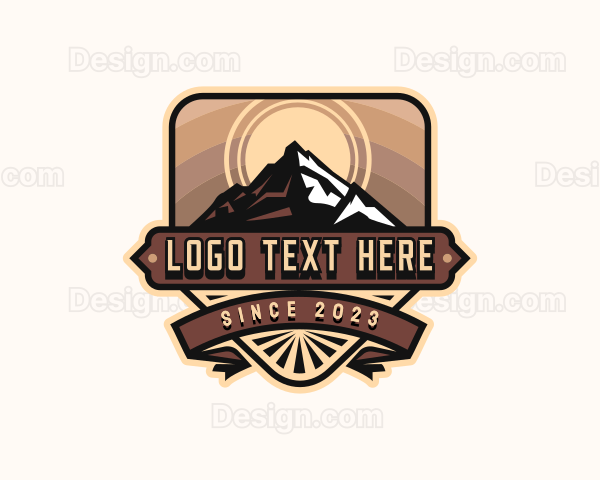 Mountain Trekking Adventure Logo