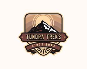 Mountain Trekking Adventure logo design