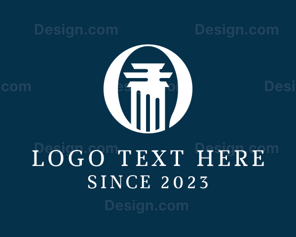 Legal Column Letter O Logo