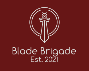 Medieval Sword Blade  logo design