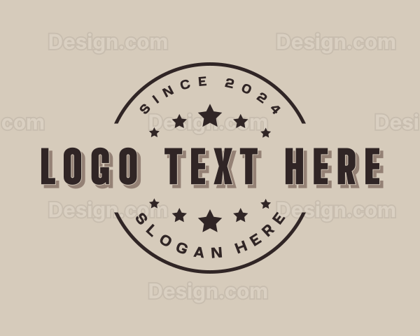 Retro Hipster Star Business Logo