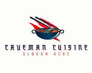 Stir Fry Cuisine logo design