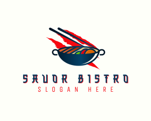 Stir Fry Cuisine logo design