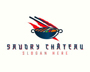 Stir Fry Cuisine logo design