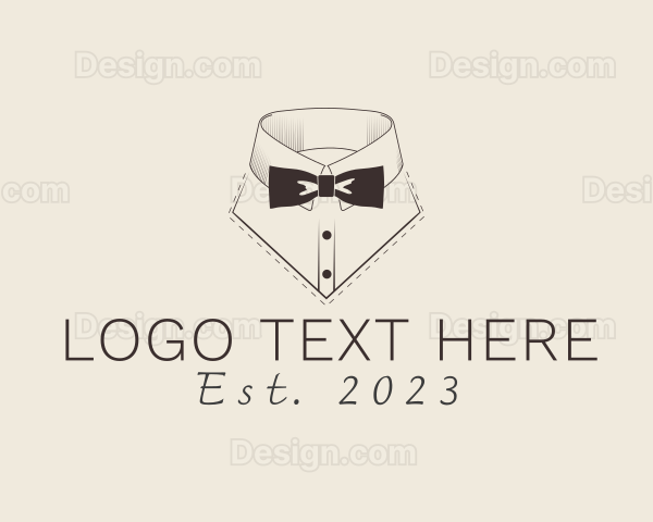 Standup Collar Bow Tie Logo