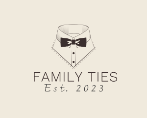 Standup Collar Bow Tie logo design