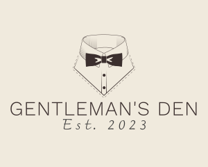 Standup Collar Bow Tie logo design