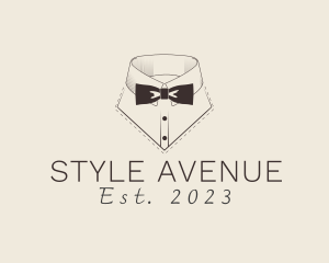 Standup Collar Bow Tie logo design