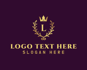 Premium Wreath Crown logo