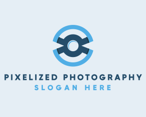 Blue Drone Lens  logo design